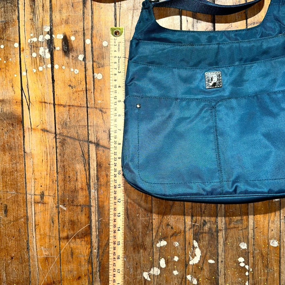 Mosey by Crossbody Bag Women's Blue Voyage Slip Pocket Hobo Commuter - Picture 2 of 9